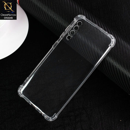 Samsung Galaxy A30s Cover - Soft 4D Design Shockproof Silicone Transparent Clear Case