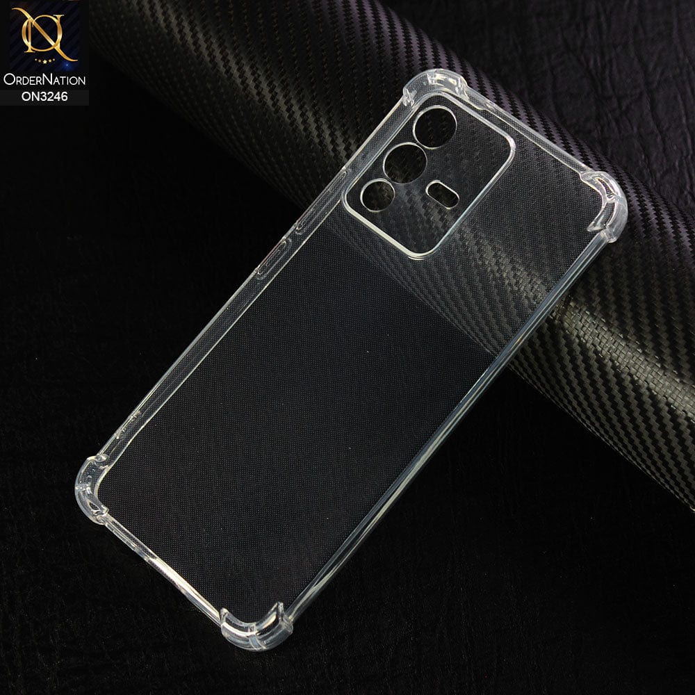 Vivo V23 5G Cover - Soft 4D Design Shockproof Silicone Transparent Clear Camera Protection Case