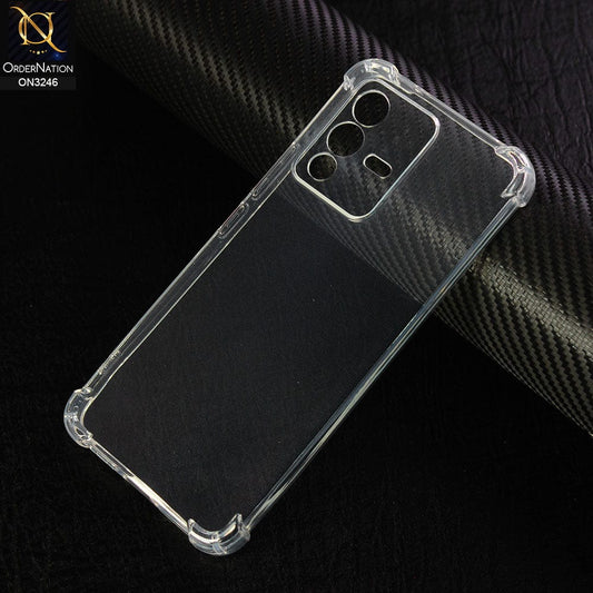 Vivo S12 Cover - Soft 4D Design Shockproof Silicone Transparent Clear Camera Protection Case