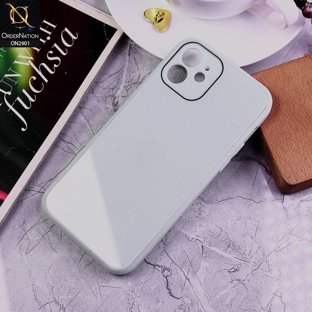 iPhone 12 Cover - Gray - New Glossy Shine Soft Borders Camera Protection Back Case