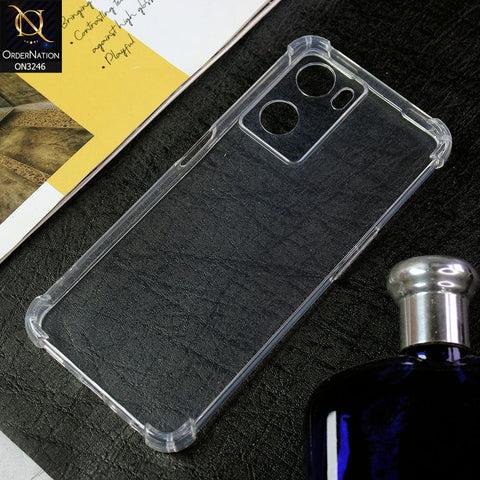 Oppo A57 4G 2022 Cover - Soft 4D Design Shockproof Silicone Transparent Clear Camera Protection Case