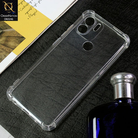 Xiaomi Poco C50 Cover - Soft 4D Design Shockproof Silicone Transparent Clear Camera Protection Case