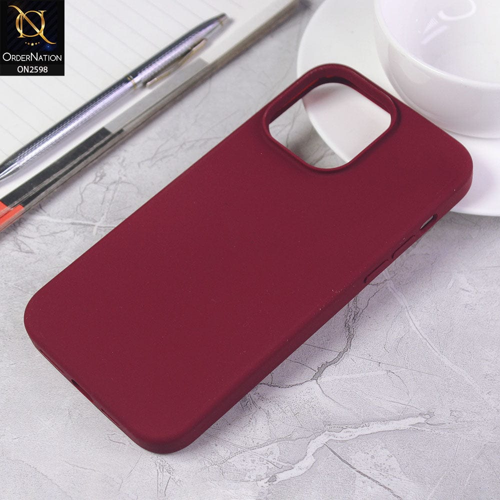 iPhone 14 Pro Max Cover - Magenta - HQ Silica Gel Shockproof Matte Soft Silicone Case