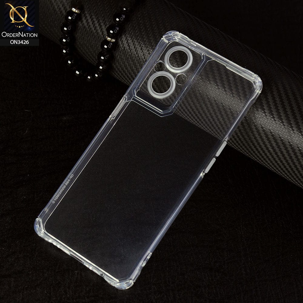 Oppo Reno 7 Lite Cover - Transparent - New Soft TPU Shock Proof Bumper Transparent Protective Case with Camera Protection