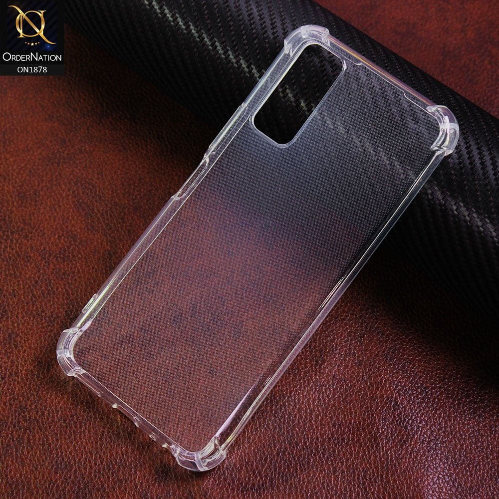 Vivo Y20A Cover -  Soft 4D Design Shockproof Silicone Transparent Clear Case