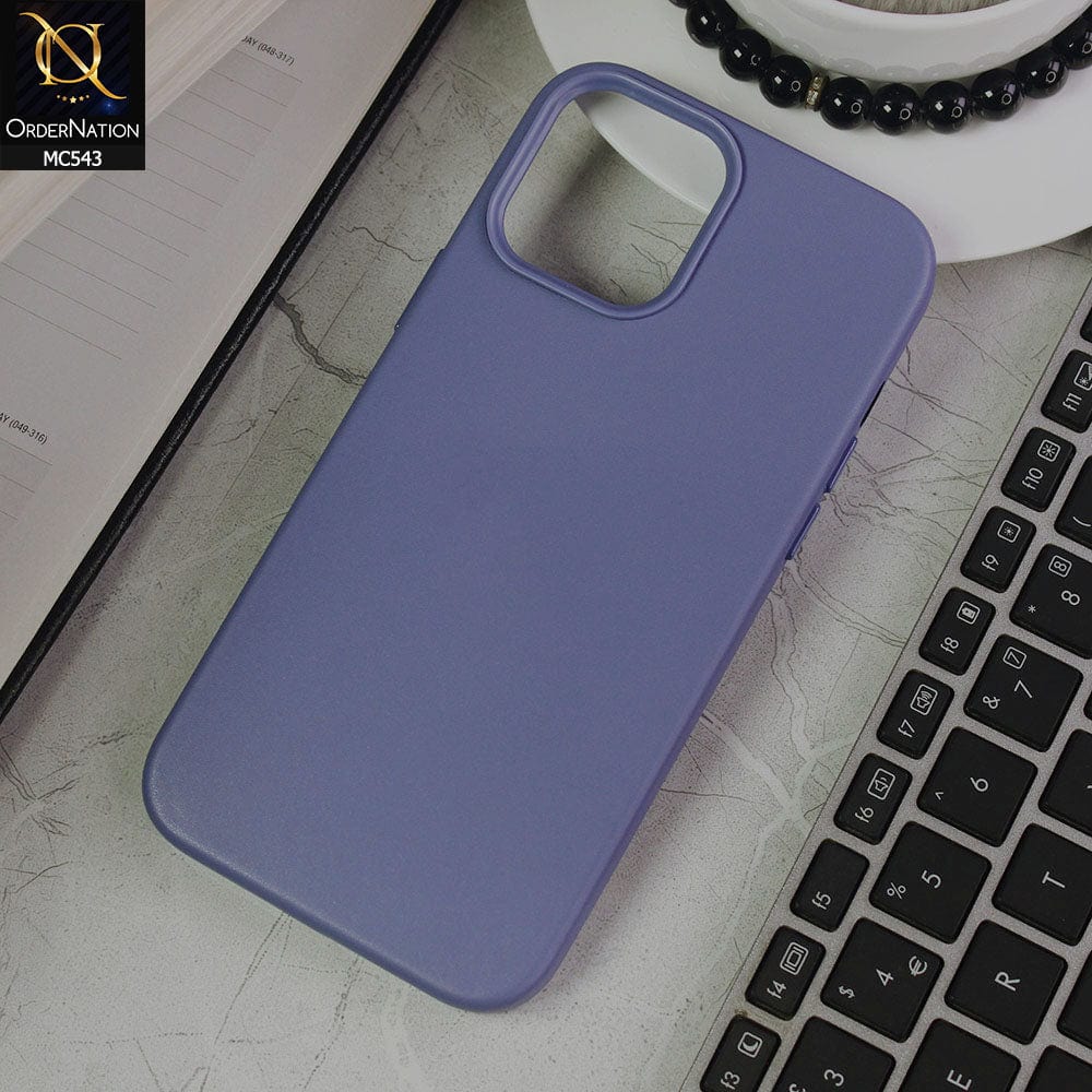 iPhone 12 Pro Max Cover - Light Purple - Luxury Elegant Leather Soft Case