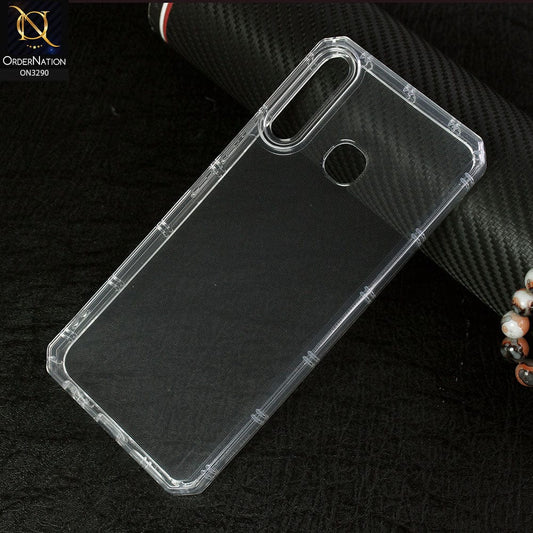 Tecno Spark 4 Cover -  Four Sided Airbag  Clear Transparent Soft Case
