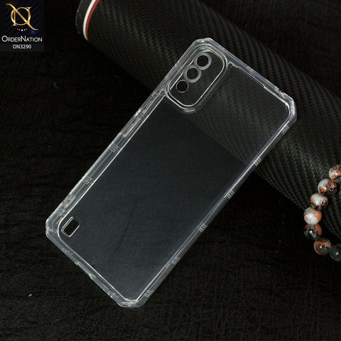 Itel A37 Cover -  Four Sided Airbag  Clear Transparent Soft Case