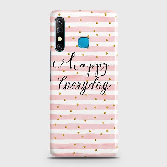 Infinix Hot 8 Cover - Trendy Happy Everyday Printed Hard Case with Life Time Colors Guarantee(1)