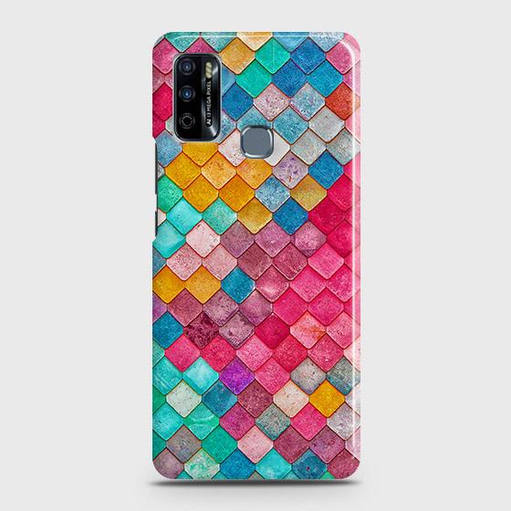 Infinix Hot 9 Play Cover - Chic Colorful Mermaid Printed Hard Case with Life Time Colors Guarantee
