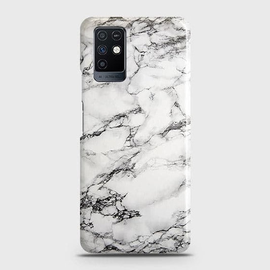 Infinix Note 10 Cover - Matte Finish - Trendy Mysterious White Marble Printed Hard Case with Life Time Colors Guarantee -B40(1)