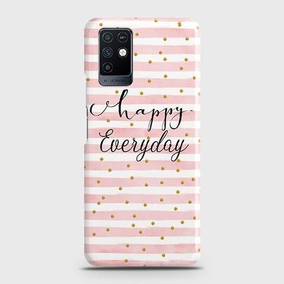 Infinix Note 10 Cover - Trendy Happy Everyday Printed Hard Case with Life Time Colors Guarantee