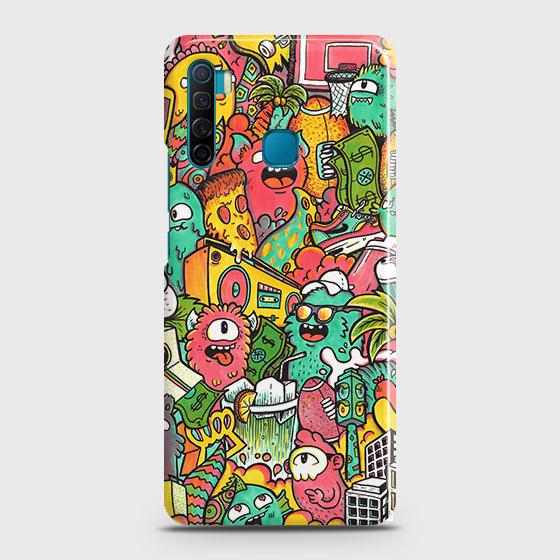 Infinix S5 Cover - Matte Finish - Candy Colors Trendy Sticker collage Printed Hard Case with Life Time Colors Guarantee