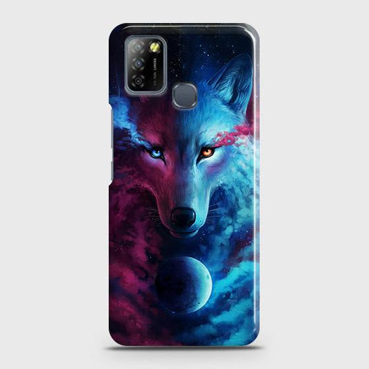Infinix Smart 5 Cover - Infinity Wolf Trendy Printed Hard Case with Life Time Colors Guarantee