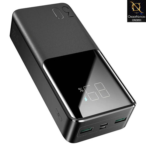 Black - Joyroom JR-QP193 22.5W 30000mAh Power Bank LED Display