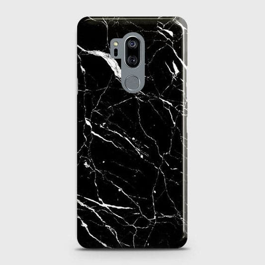 LG G7 ThinQ Cover - Trendy Black Marble Printed Hard Case with Life Time Colors Guarantee B83