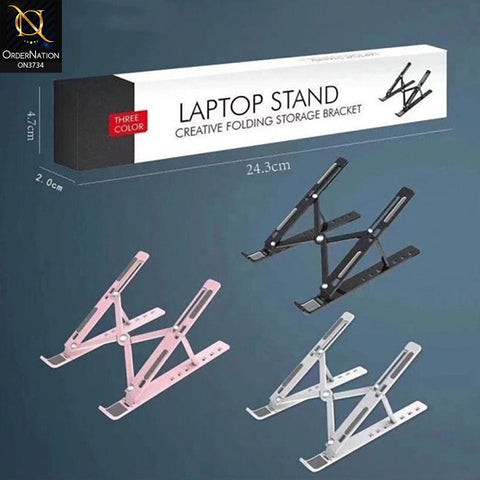 Laptop Stand Creative Folding Storage Bracket - Black