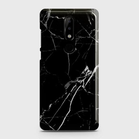 Nokia 3.1 Plus Cover - Black Modern Classic Marble Printed Hard Case with Life Time Colors Guarantee