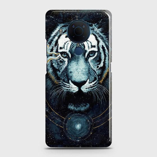 Nokia 5.4 Cover - Vintage Galaxy Tiger Printed Hard Case with Life Time Colors Guarantee