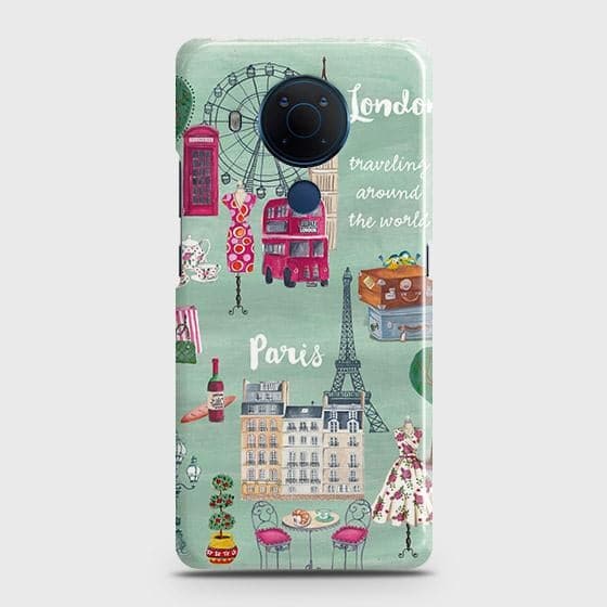 Nokia 5.4 Cover - Matte Finish - London, Paris, New York ModernPrinted Hard Case with Life Time Colors Guarantee