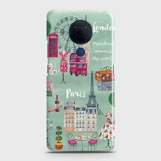 Nokia 5.4 Cover - Matte Finish - London, Paris, New York ModernPrinted Hard Case with Life Time Colors Guarantee