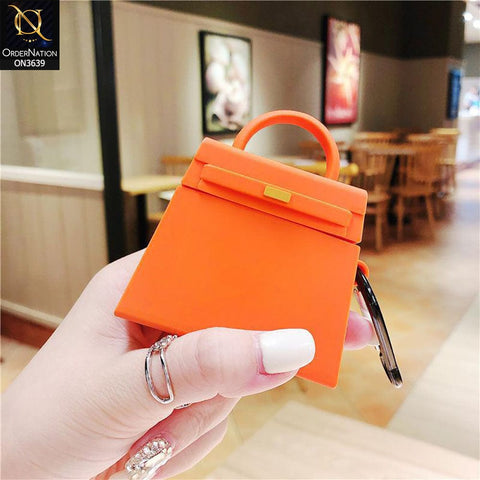 Apple Airpods Pro Cover - Orange - New Girlish Handbag Soft Silicone Airpods Case