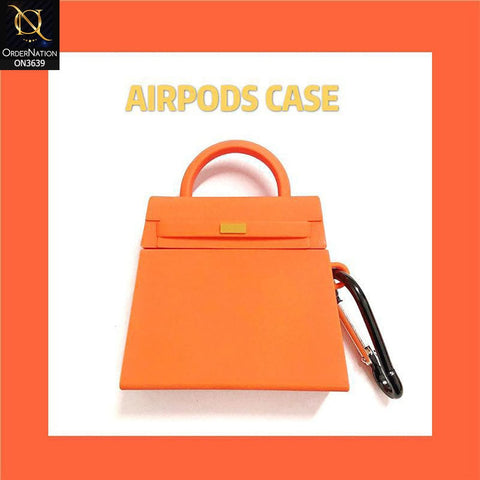 Apple Airpods Pro Cover - Orange - New Girlish Handbag Soft Silicone Airpods Case