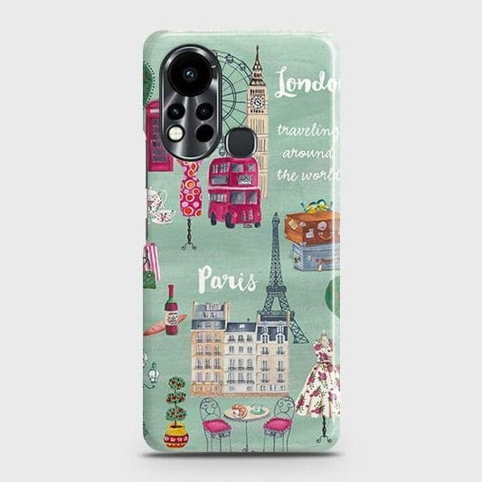 Infinix Hot 11s Cover - Matte Finish - London, Paris, New York ModernPrinted Hard Case with Life Time Colors Guarantee