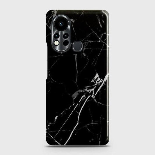 Infinix Hot 11s Cover - Black Modern Classic Marble Printed Hard Case with Life Time Colors Guarantee
