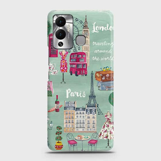 Infinix Hot 12 Play Cover - London, Paris, New York ModernPrinted Hard Case with Life Time Colors Guarantee