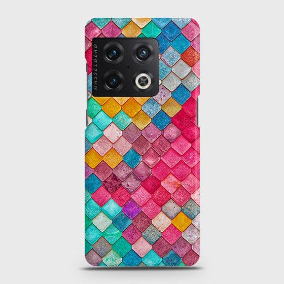 OnePlus 10 Pro Cover - Chic Colorful Mermaid Printed Hard Case with Life Time Colors Guarantee