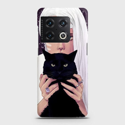 OnePlus 10 Pro Cover - Trendy Wild Black Cat Printed Hard Case with Life Time Colors Guarantee