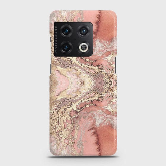 OnePlus 10 Pro Cover - Trendy Chic Rose Gold Marble Printed Hard Case with Life Time Colors Guarantee