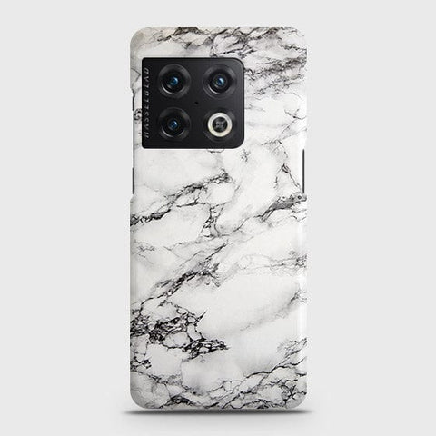 OnePlus 10 Pro Cover - Trendy White Floor Marble Printed Hard Case with Life Time Colors Guarantee