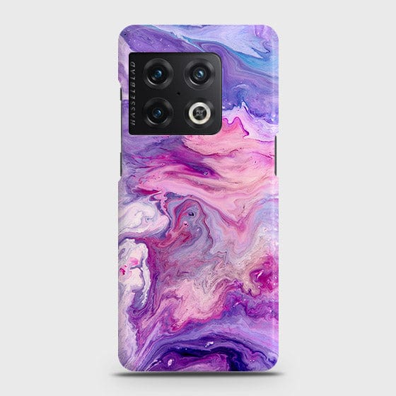 OnePlus 10 Pro Cover - Chic Blue Liquid Marble Printed Hard Case with Life Time Colors Guarantee