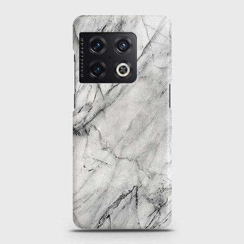 OnePlus 10 Pro Cover - Trendy White Marble Printed Hard Case with Life Time Colors Guarantee