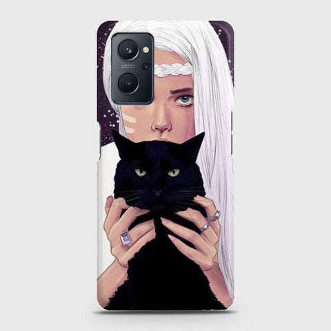 Realme 9i Cover - Trendy Wild Black Cat Printed Hard Case with Life Time Colors Guarantee