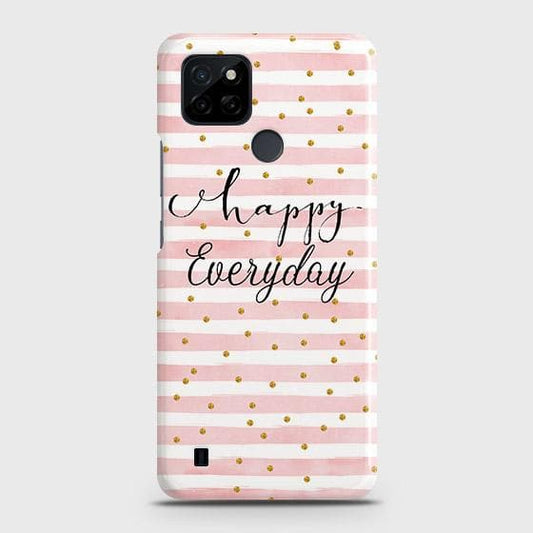 Realme C21Y Cover - Trendy Happy Everyday Printed Hard Case with Life Time Colors Guarantee