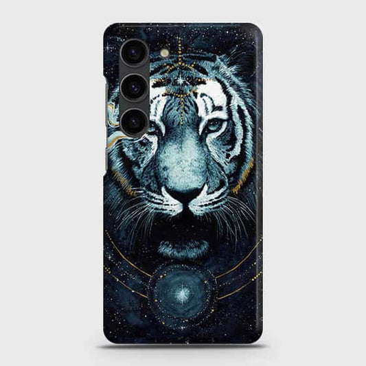 Samsung Galaxy S23 5G Cover - Vintage Galaxy Tiger Printed Hard Case with Life Time Colors Guarantee