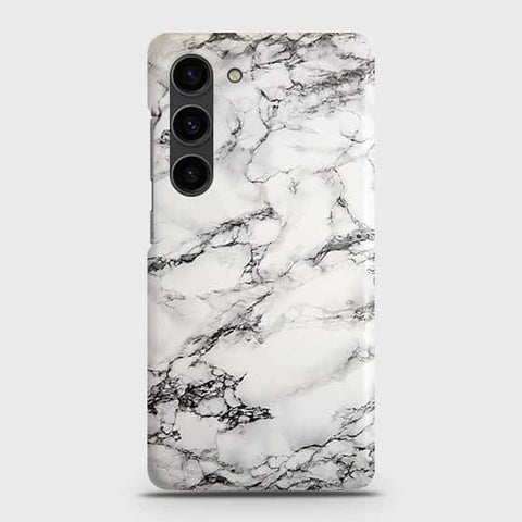 Samsung Galaxy S23 5G Cover - Trendy White Floor Marble Printed Hard Case with Life Time Colors Guarantee