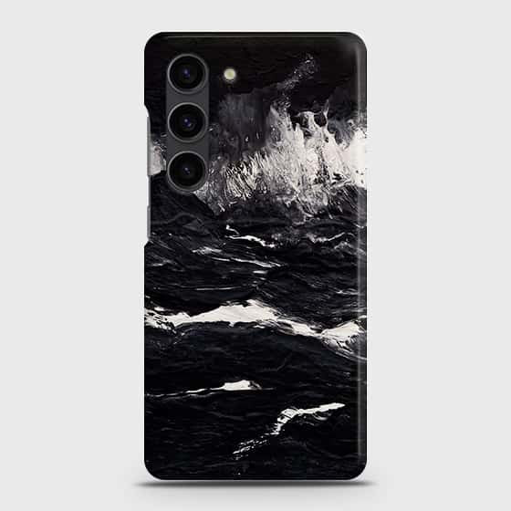 Samsung Galaxy S23 5G Cover - Black Ocean Marble Trendy Printed Hard Case with Life Time Colors Guarantee