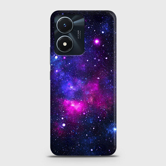 Vivo Y02s Cover - Dark Galaxy Stars Modern Printed Hard Case with Life Time Colors Guarantee