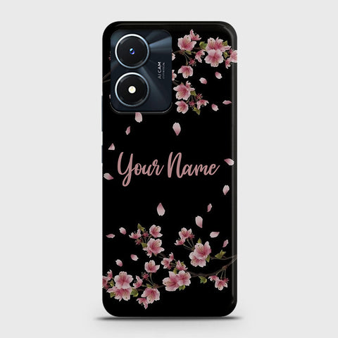 Vivo Y02s Cover - Floral Series - Matte Finish - Snap On Hard Case with LifeTime Colors Guarantee