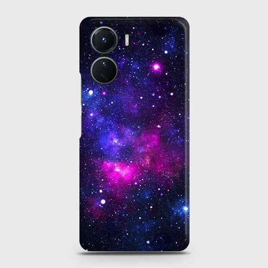 Vivo Y16 Cover - Dark Galaxy Stars Modern Printed Hard Case with Life Time Colors Guarantee