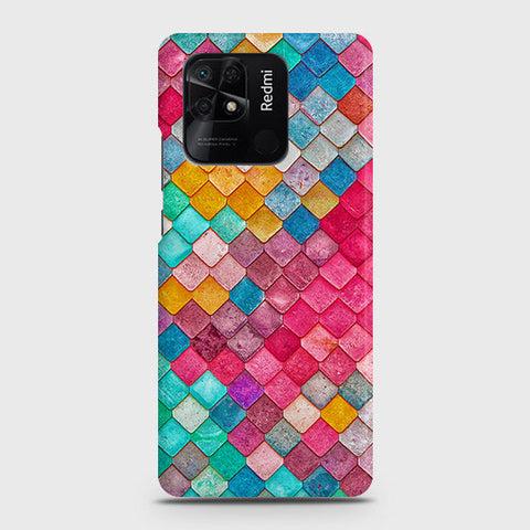 Xiaomi Redmi 10C Cover - Chic Colorful Mermaid Printed Hard Case with Life Time Colors Guarantee