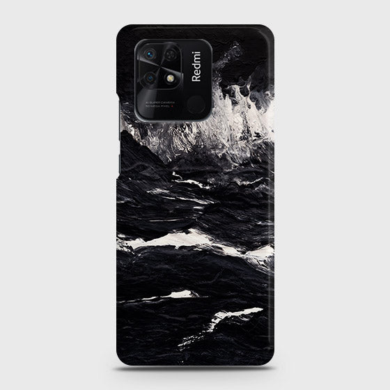 Xiaomi Redmi 10C Cover - Black Ocean Marble Trendy Printed Hard Case with Life Time Colors Guarantee B80