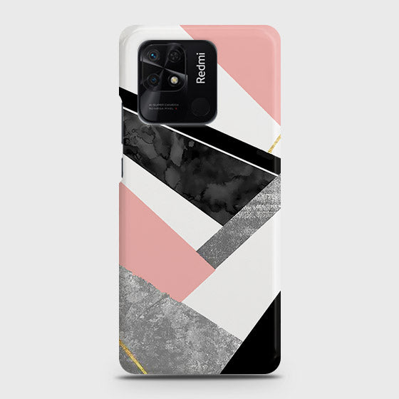 Xiaomi Redmi 10C Cover - Matte Finish - Geometric Luxe Marble Trendy Printed Hard Case with Life Time Colors Guarantee