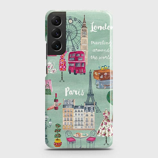 Samsung Galaxy S22 5G Cover - Matte Finish - London, Paris, New York ModernPrinted Hard Case with Life Time Colors Guarantee ( Fast Delivery )