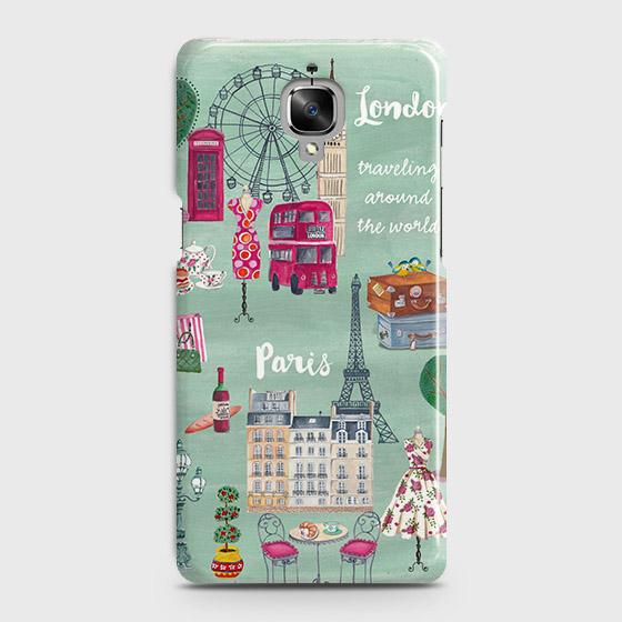 OnePlus 3 Cover - Matte Finish - London, Paris, New York ModernPrinted Hard Case with Life Time Colors Guarantee