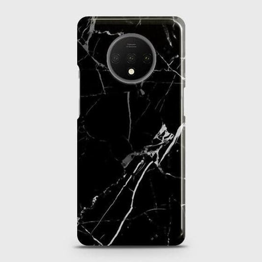 OnePlus 7T Cover - Black Modern Classic Marble Printed Hard Case with Life Time Colors Guarantee